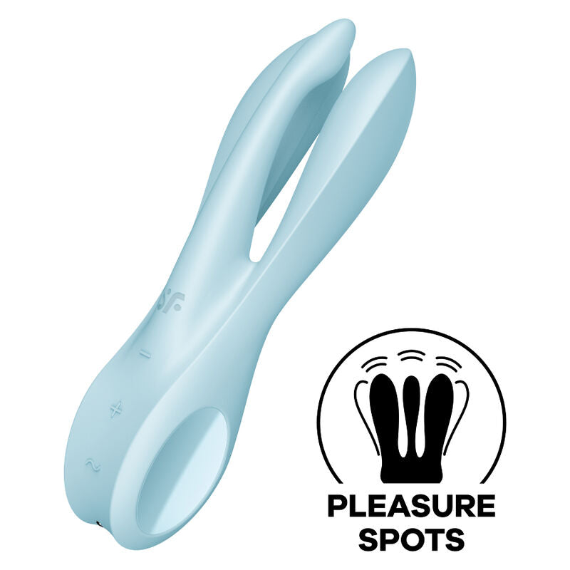 SATISFYER - THREESOME VIBRATOR 1 BLUE
