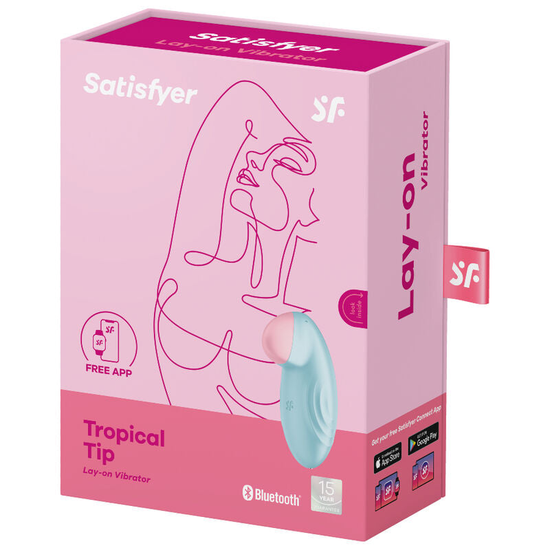 SATISFYER - BLUE TROPICAL TIP LAY-ON VIBRATOR