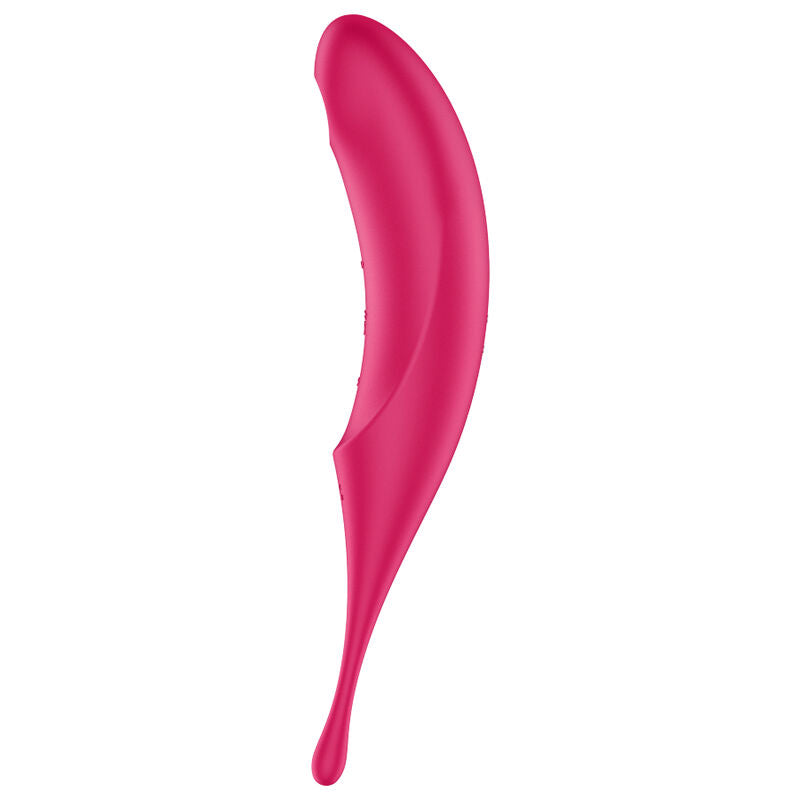 SATISFYER - TWIRLING PRO AIR PULSE STIMULATOR AND VIBRATOR RED