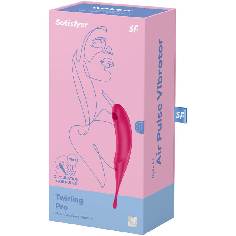 SATISFYER - TWIRLING PRO AIR PULSE STIMULATOR AND VIBRATOR RED