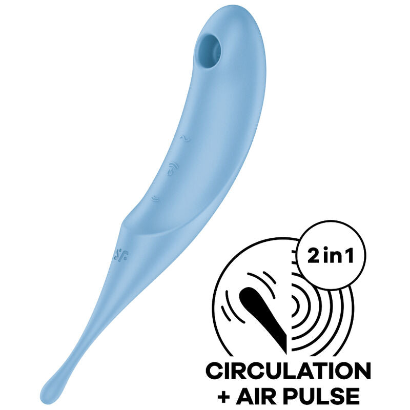 SATISFYER - TWIRLING PRO AIR PULSE STIMULATOR AND VIBRATOR RED