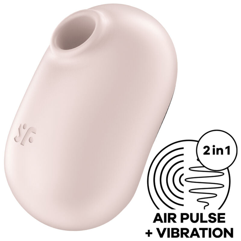 SATISFYER - PRO TO GO 2 VIOLET DOUBLE AIR PULSE STIMULATOR AND VIBRATOR