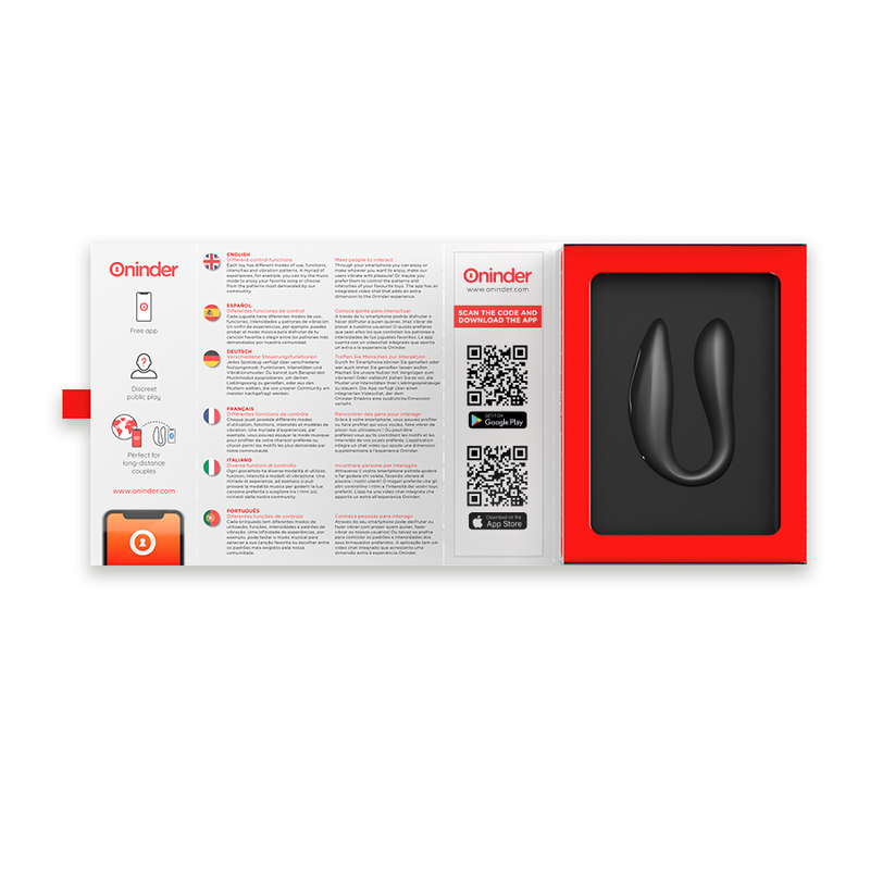 ONINDER - LISBON G-SPOT &amp; CLITORAL STIMULATOR BLACK - FREE APPLICATION