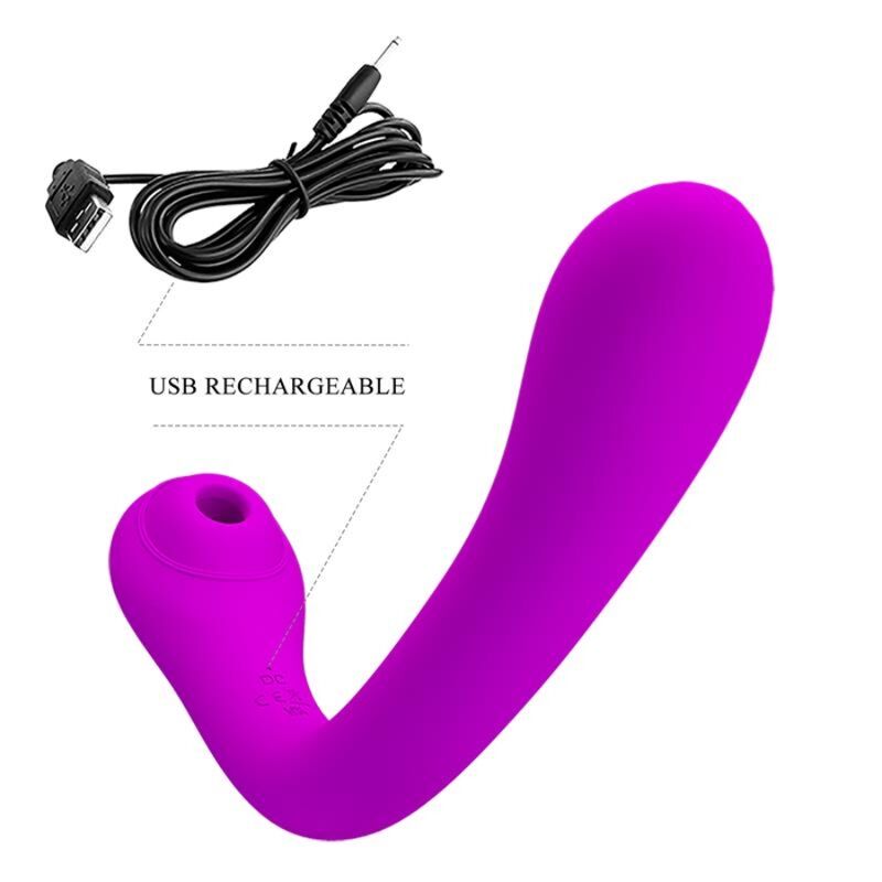 PRETTY LOVE - ALEX VIBRATOR AND CLITORAL SUCKER VIOLET