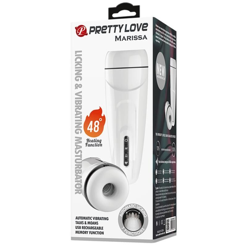 PRETTY LOVE - MARISSA MALE MASTURBATOR VIBRATING. HEAT. VOICE AND JUICE