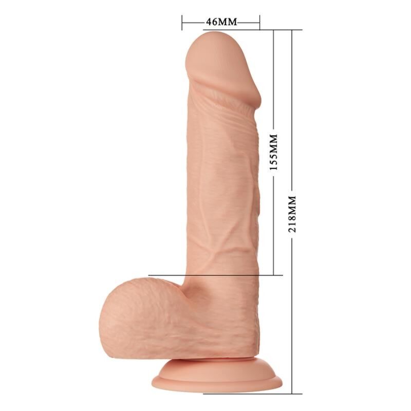 BAILE - BEAUTIFUL MEETING BAHAMUT FLEXIBLE REALISTIC DILDO 21.8 CM NATURAL