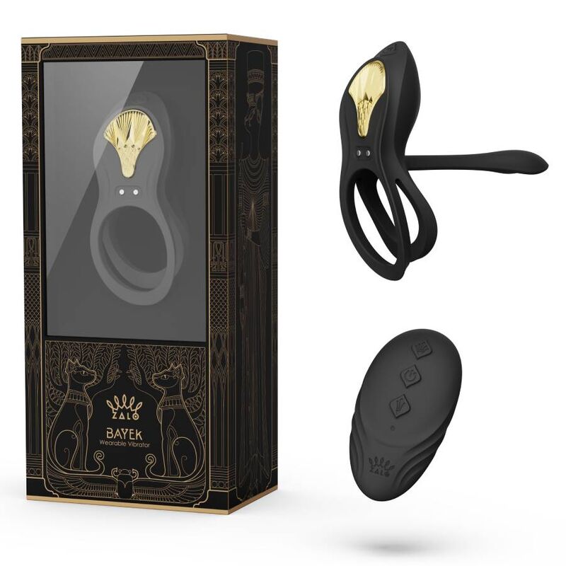 ZALO - BAYEK BLACK VIBRATING COUPLES RING