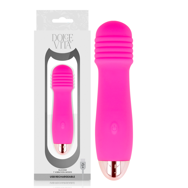 PINK 7 THREE-SPEED RECHARGEABLE VIBRATOR