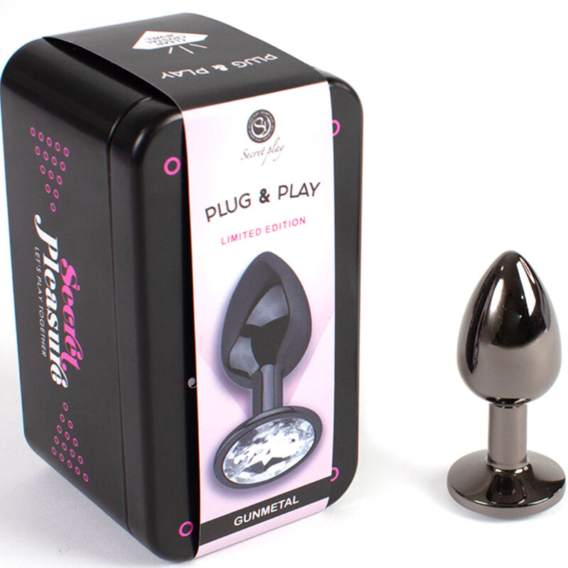 SECRETPLAY - GUNMETAL ANAL PLUG SMALL SIZE 7 CM