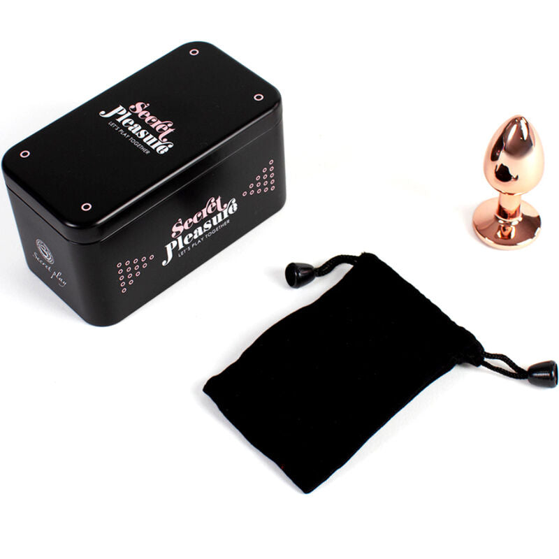 SECRETPLAY - ROSE GOLD METAL ANAL PLUG SMALL SIZE 7 CM