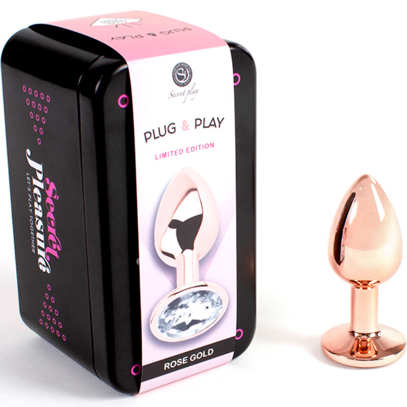 SECRETPLAY - ROSE GOLD METAL ANAL PLUG SMALL SIZE 7 CM