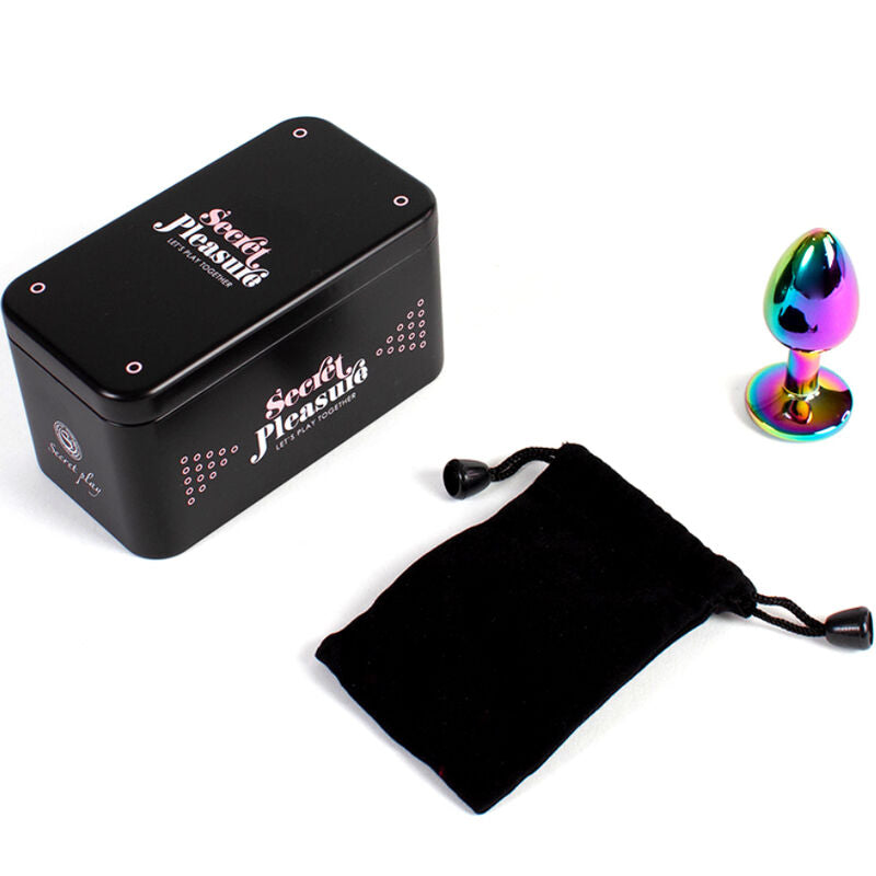 SECRETPLAY - RAINBOW METAL ANAL PLUG SMALL SIZE 7 CM