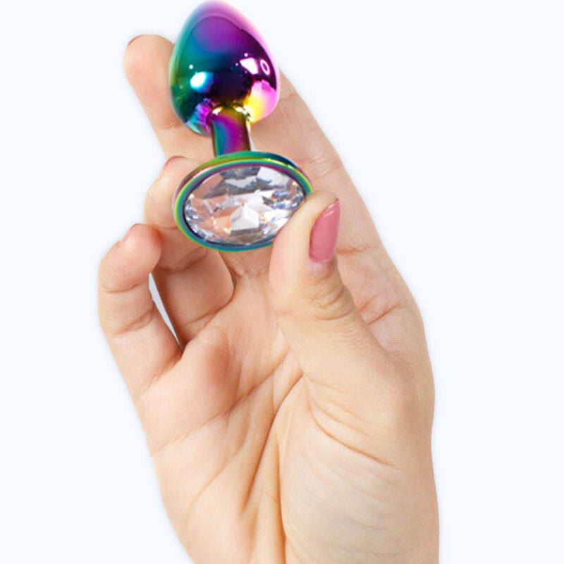 SECRETPLAY - RAINBOW METAL ANAL PLUG SMALL SIZE 7 CM