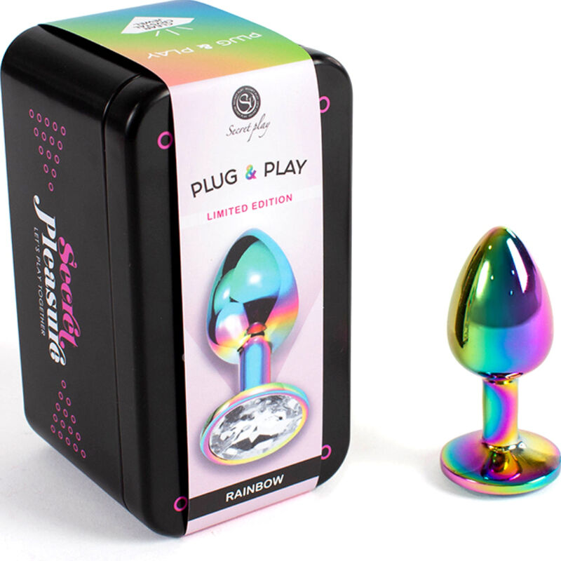SECRETPLAY - RAINBOW METAL ANAL PLUG SMALL SIZE 7 CM