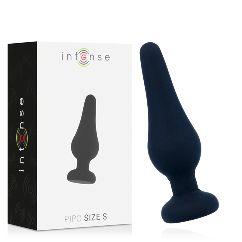 INTENSE - PIPO S PLUG ANAL SILICONA NEGRO 9,8 CM