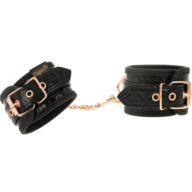 COQUETTE CHIC DESIRE - BLACK EDITION CUFFS WITH NEOPRENE LINING