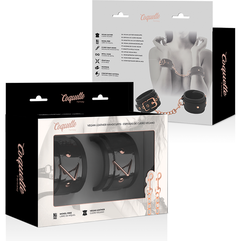 COQUETTE CHIC DESIRE - BLACK EDITION CUFFS WITH NEOPRENE LINING