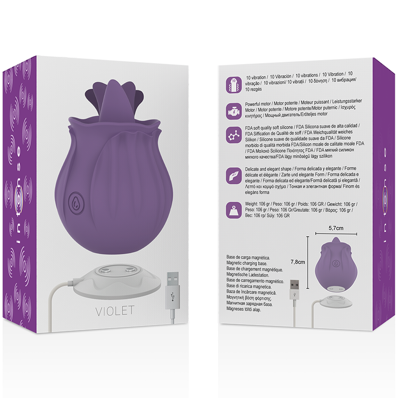 VIOLET CLITORIS STIMULATOR 10 VIBRATIONS LILS