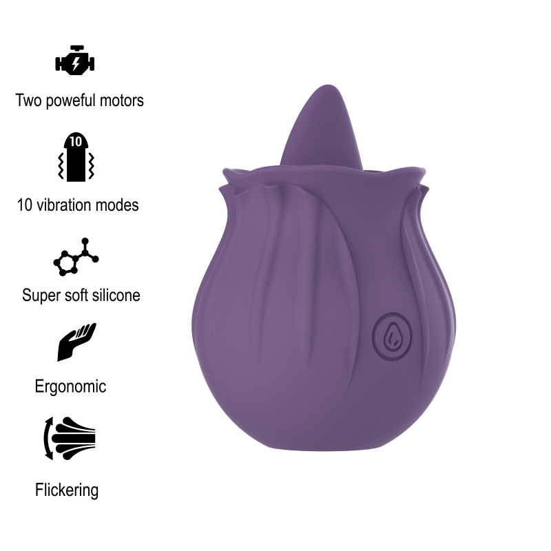 VIOLET CLITORIS STIMULATOR 10 VIBRATIONS LILS