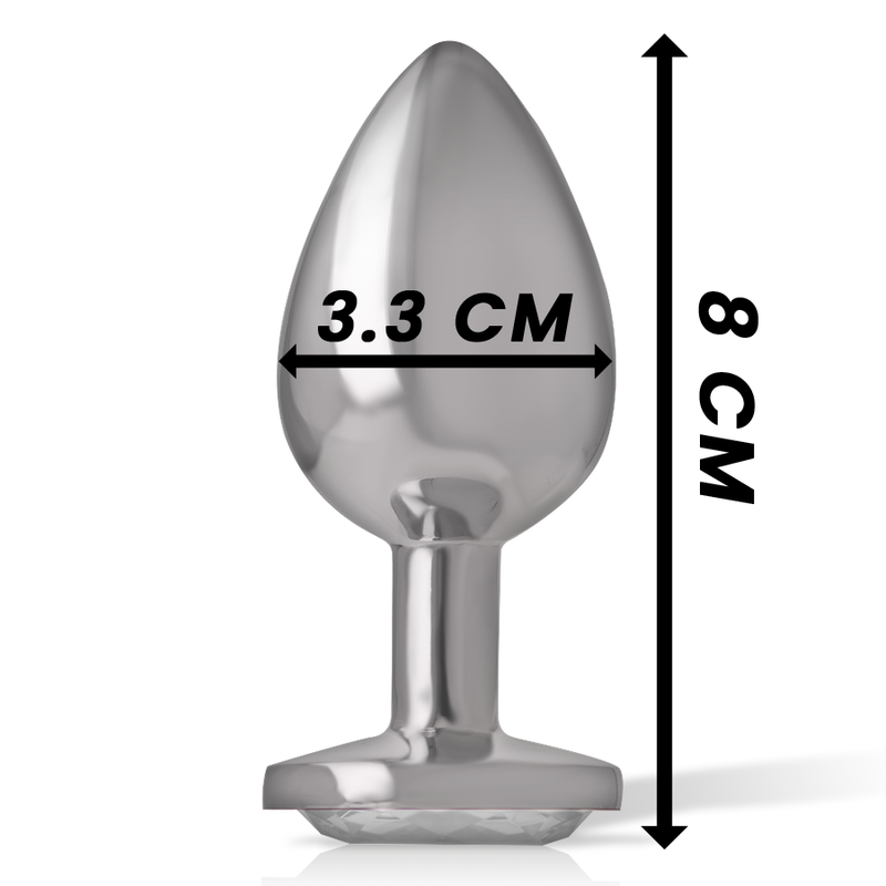 INTENSO - PLUG ANAL DE METAL ALUMINIO BLANCO TAMAÑO M