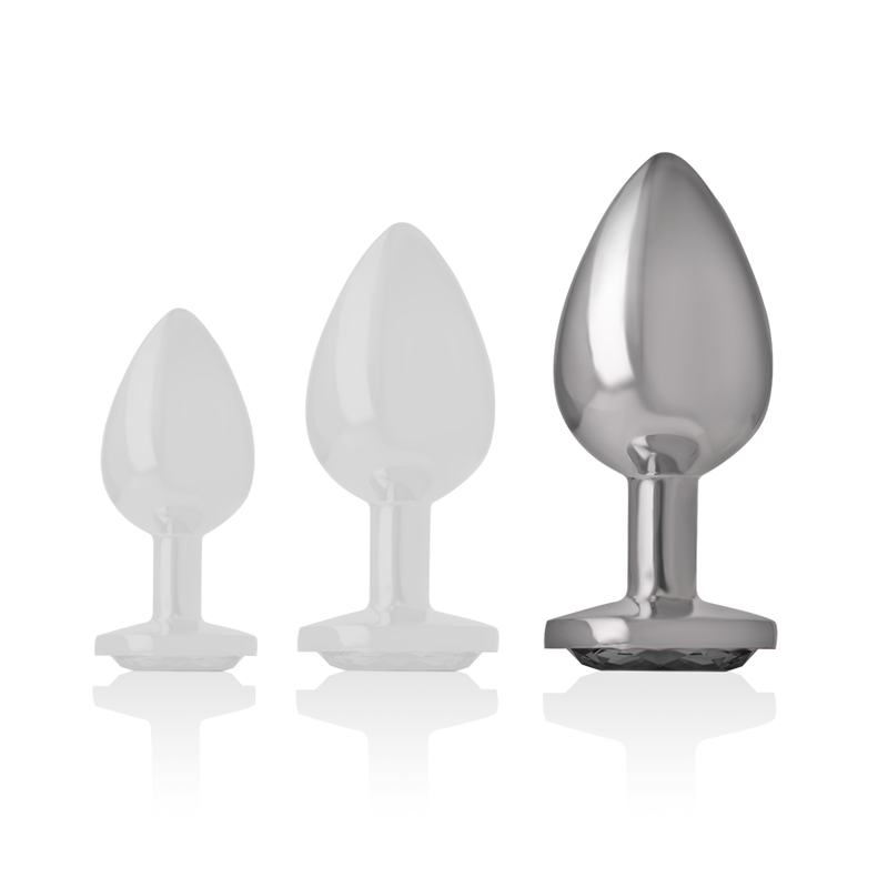 INTENSE - WHITE ALUMINUM METAL ANAL PLUG HEART SIZE L
