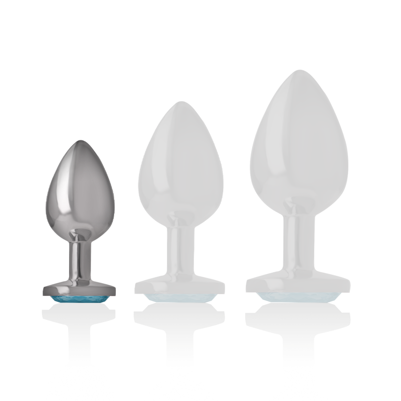INTENSO - PLUG ANAL DE METAL DE ALUMINIO DE CORAZÓN AZUL TALLA S