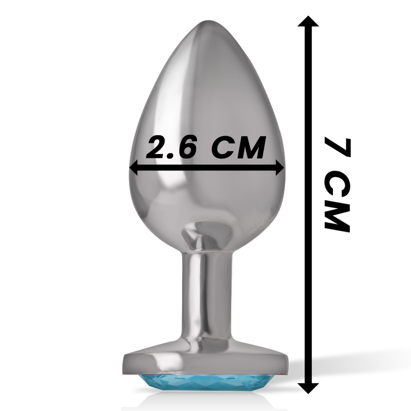 INTENSO - PLUG ANAL DE METAL DE ALUMINIO DE CORAZÓN AZUL TALLA S
