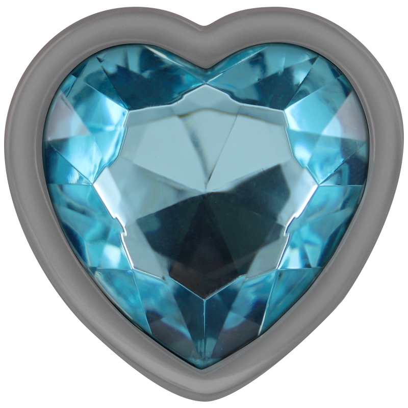 INTENSE - ALUMINUM BUTT PLUG METAL BLUE HEART SIZE L