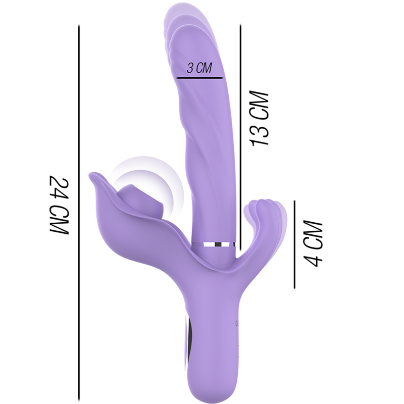 INTENSE - BILLIE MULTIFUNCTION RECHARGEABLE VIBRATOR JUICE AND PULSATION PURPLE