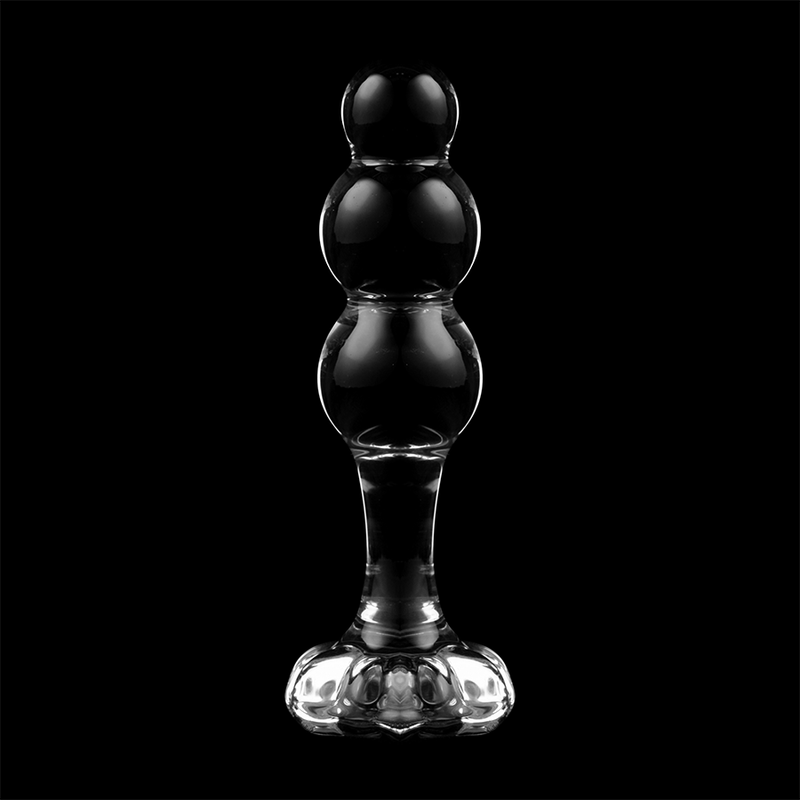 NEBULA SERIES BY IBIZA - MODEL 1 PLUG TRANSPARENT BOROSILICATE GLASS 10.5 CM -O- 3 CM