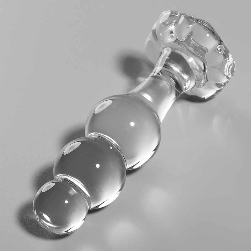 NEBULA SERIES BY IBIZA - MODEL 1 PLUG TRANSPARENT BOROSILICATE GLASS 10.5 CM -O- 3 CM