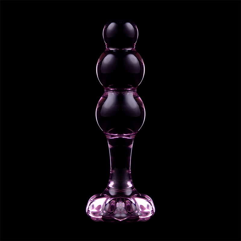 NEBULA SERIES BY IBIZA - MODEL 1 PLUG TRANSPARENT BOROSILICATE GLASS 10.5 CM -O- 3 CM