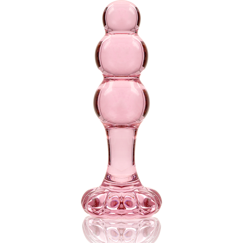 NEBULA SERIES BY IBIZA - MODEL 1 PLUG TRANSPARENT BOROSILICATE GLASS 10.5 CM -O- 3 CM