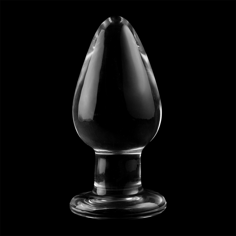 NEBULA SERIES BY IBIZA - MODEL 3 ANAL PLUG TRANSPARENT BOROSILICATE GLASS 11 CM -O- 5 CM