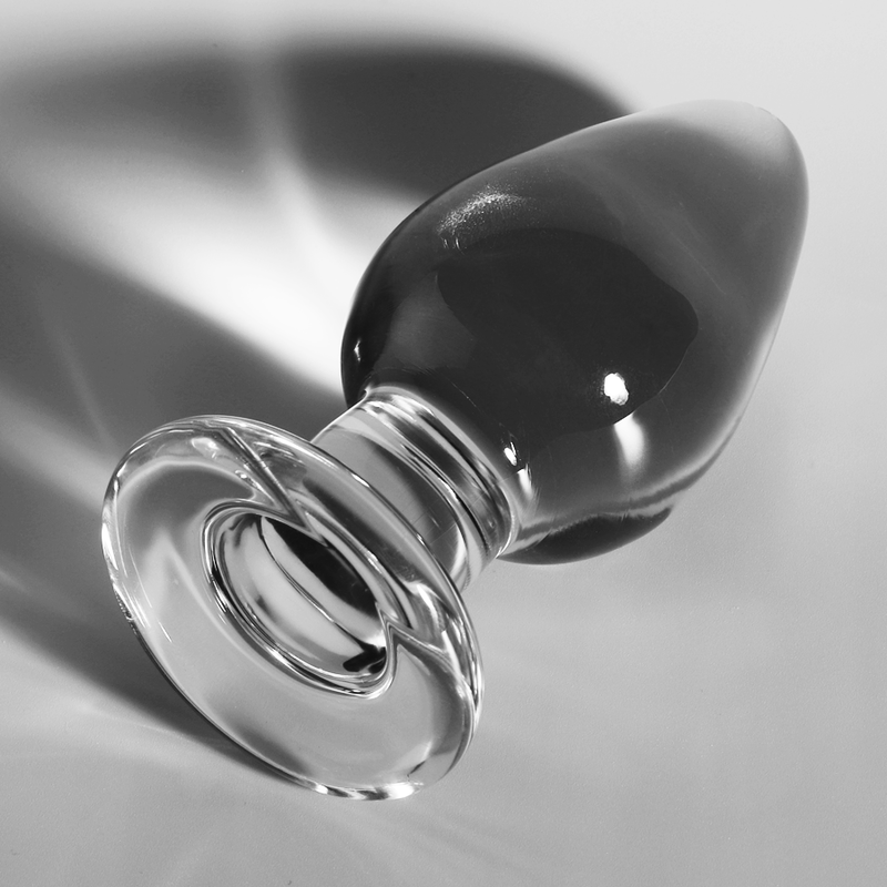 NEBULA SERIES BY IBIZA - MODEL 3 ANAL PLUG TRANSPARENT BOROSILICATE GLASS 11 CM -O- 5 CM