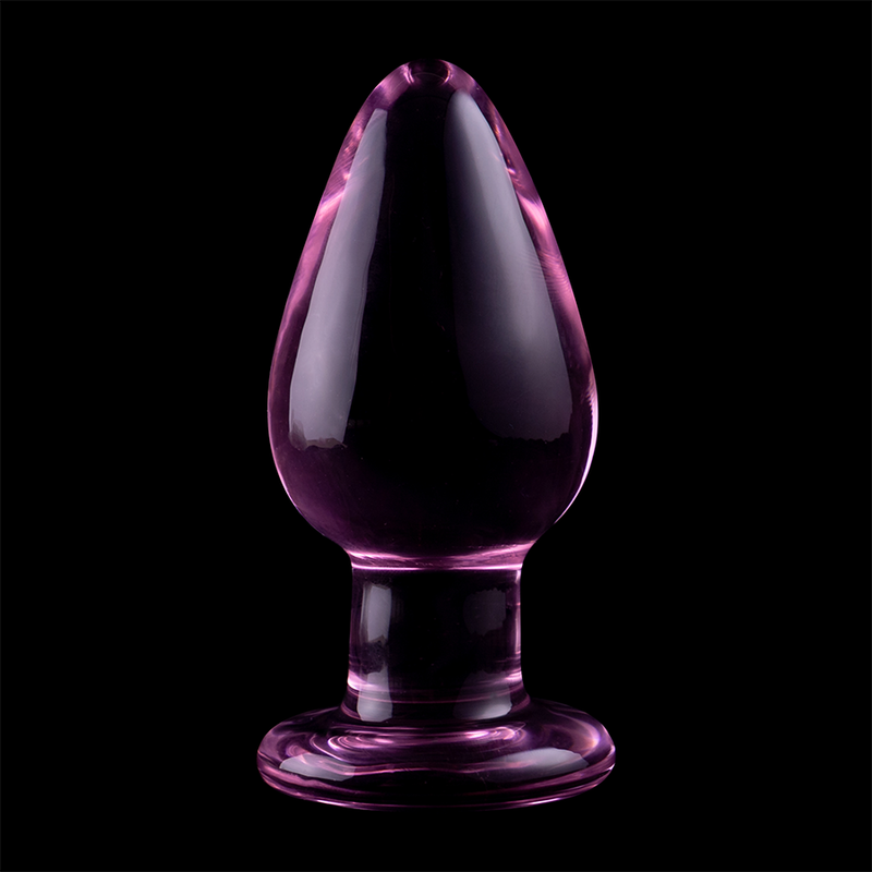 NEBULA SERIES BY IBIZA - MODEL 3 ANAL PLUG TRANSPARENT BOROSILICATE GLASS 11 CM -O- 5 CM