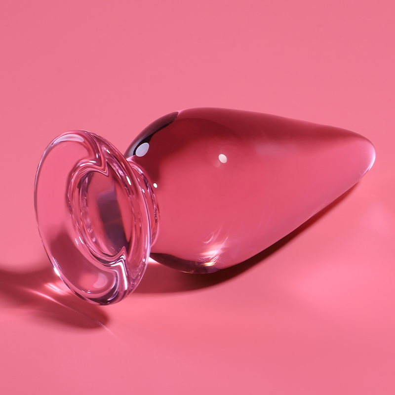 NEBULA SERIES BY IBIZA - MODEL 4 ANAL PLUG TRANSPARENT BOROSILICATE GLASS 11 CM -O- 5 CM