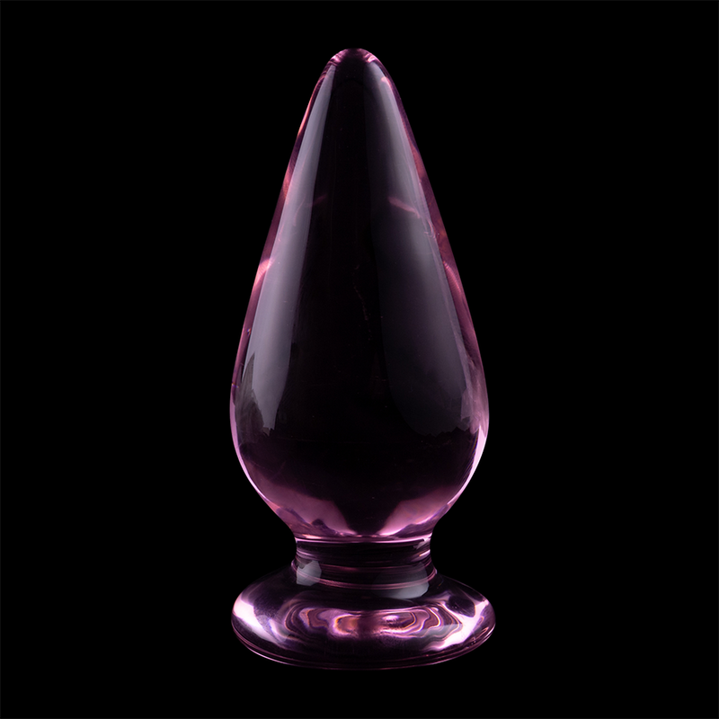 NEBULA SERIES BY IBIZA - MODEL 4 ANAL PLUG TRANSPARENT BOROSILICATE GLASS 11 CM -O- 5 CM