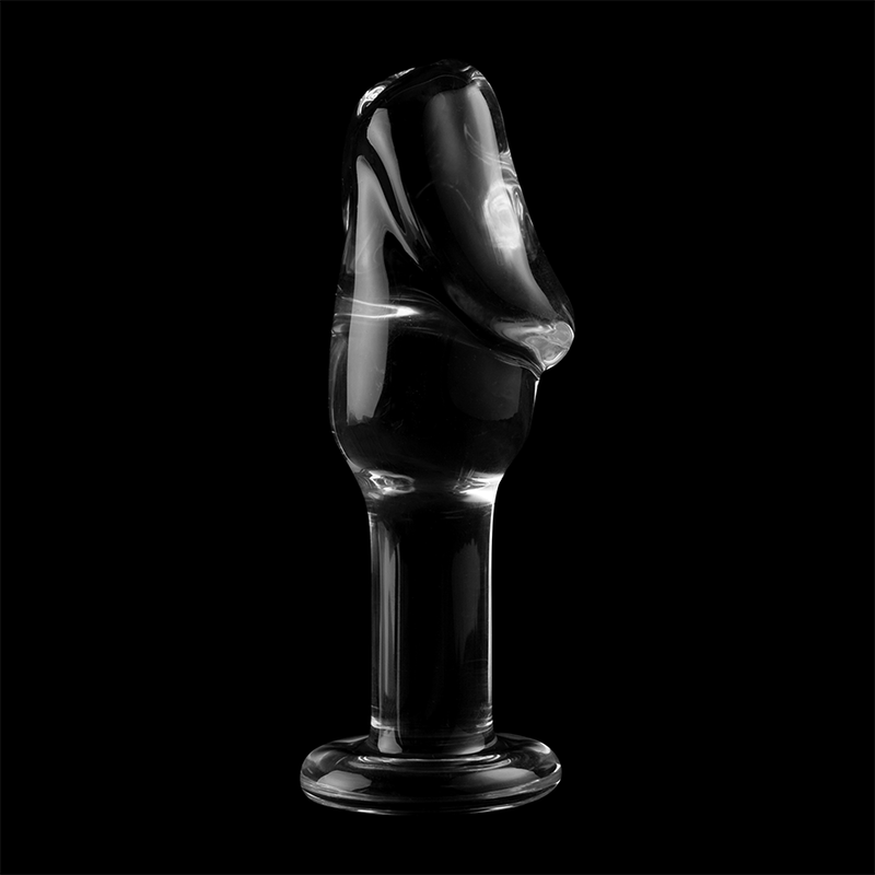 NEBULA SERIES BY IBIZA - MODEL 6 ANAL PLUG TRANSPARENT BOROSILICATE GLASS 12.5 CM -O- 4 CM