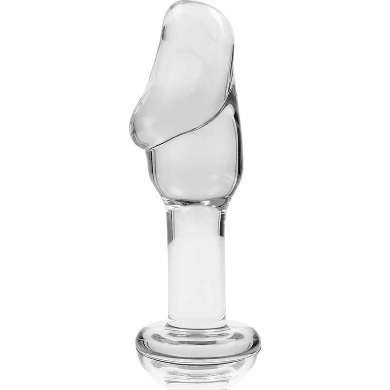 NEBULA SERIES BY IBIZA - MODEL 6 ANAL PLUG TRANSPARENT BOROSILICATE GLASS 12.5 CM -O- 4 CM