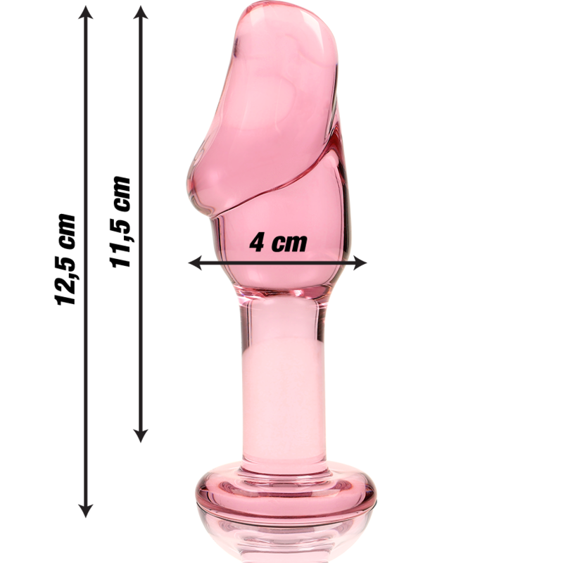 NEBULA SERIES BY IBIZA - MODEL 6 ANAL PLUG TRANSPARENT BOROSILICATE GLASS 12.5 CM -O- 4 CM
