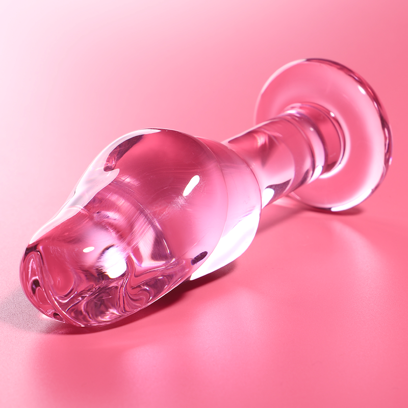 NEBULA SERIES BY IBIZA - MODEL 6 ANAL PLUG TRANSPARENT BOROSILICATE GLASS 12.5 CM -O- 4 CM
