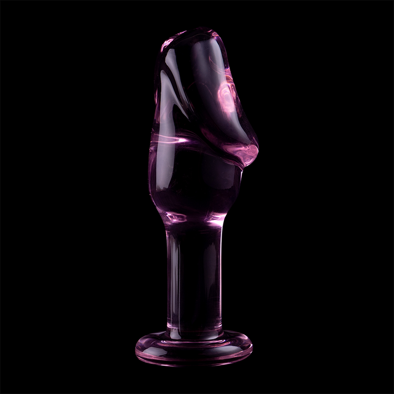 NEBULA SERIES BY IBIZA - MODEL 6 ANAL PLUG TRANSPARENT BOROSILICATE GLASS 12.5 CM -O- 4 CM