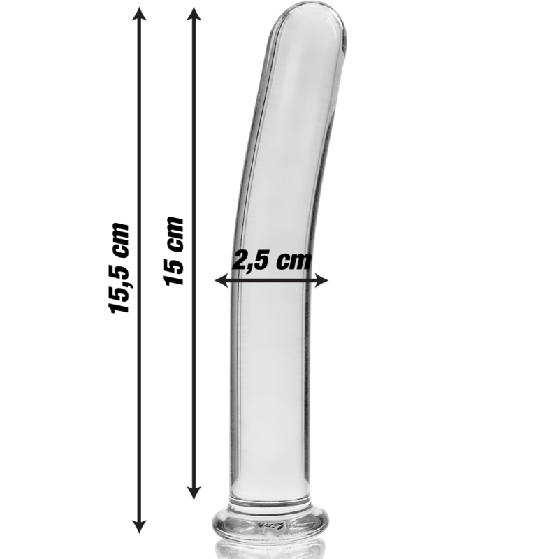NEBULA SERIES BY IBIZA - MODEL 9 PINK BOROSILICATE GLASS DILDO 15.5 CM -O- 2.5 CM