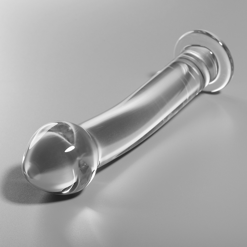 NEBULA SERIES BY IBIZA - MODEL 11 TRANSPARENT BOROSILICATE GLASS DILDO 16 CM -O- 3 CM