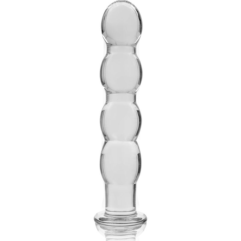 NEBULA SERIES BY IBIZA - MODEL 10 TRANSPARENT BOROSILICATE GLASS DILDO 16.5 CM -O- 3.5 CM