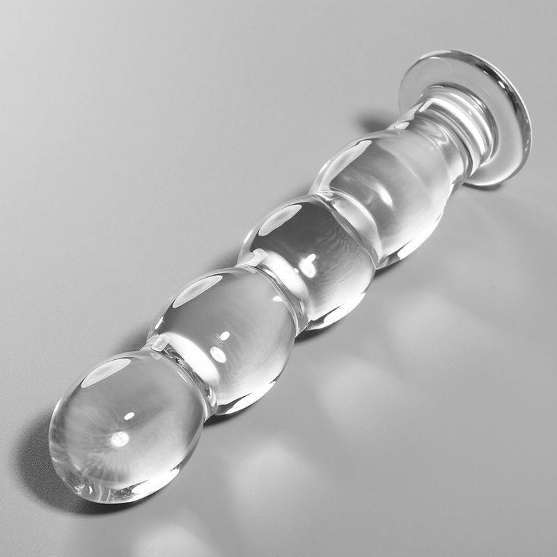 NEBULA SERIES BY IBIZA - MODEL 10 TRANSPARENT BOROSILICATE GLASS DILDO 16.5 CM -O- 3.5 CM