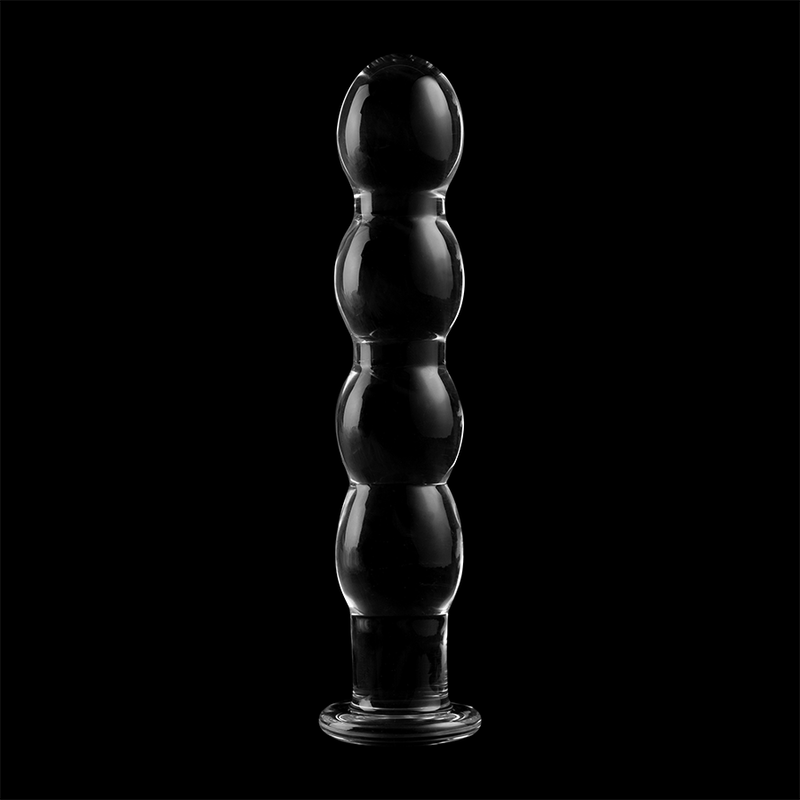 NEBULA SERIES BY IBIZA - MODEL 10 TRANSPARENT BOROSILICATE GLASS DILDO 16.5 CM -O- 3.5 CM