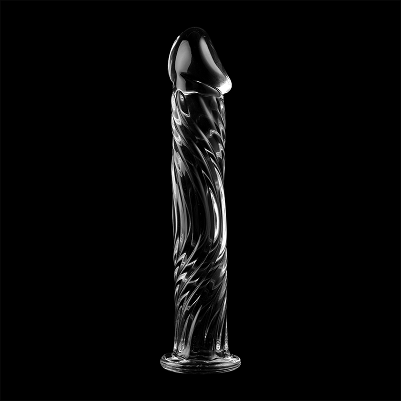 NEBULA SERIES BY IBIZA - MODEL 12 TRANSPARENT BOROSILICATE GLASS DILDO 17 CM -O- 3.5 CM