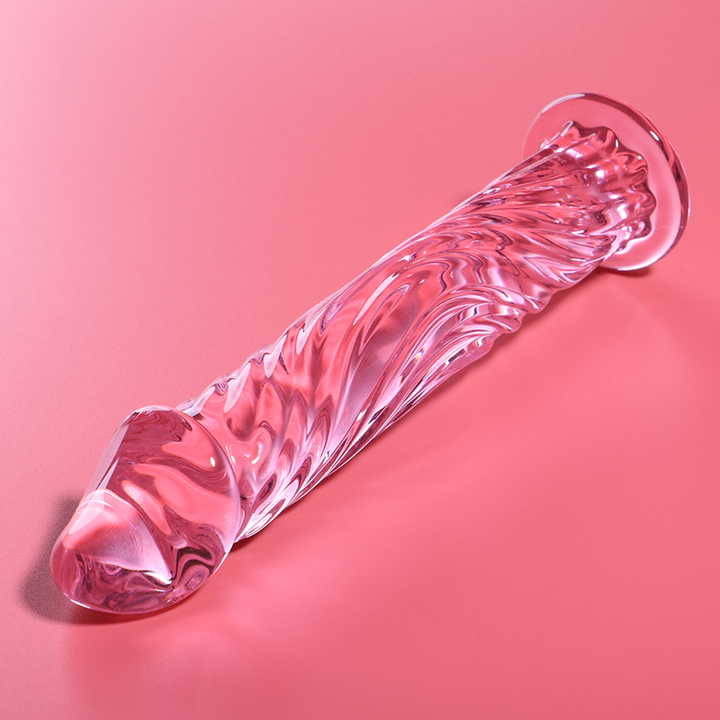 NEBULA SERIES BY IBIZA - MODEL 12 TRANSPARENT BOROSILICATE GLASS DILDO 17 CM -O- 3.5 CM